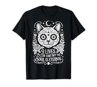 Gatto Halloween Sugar Skull Giorno dei Morti Dia De Los Muertos Maglietta