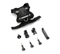 Gatto Harness con asta di espansione e base di rotazione, doppio supporto per fotocamera per action cam, ideale per video di gatto dall'altezza degli occhi, adatto per DJI e altre marche, 1,5-6 kg