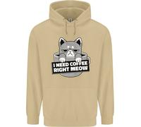 Gatto i Need Caffè Right Meow Divertente Uomo Felpa