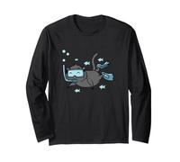 Gatto in Acqua Immersione con Snorkel Maglia a Manica