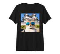 Gatto in Giappone al Castello Himeji Maglietta Premium