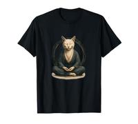 Gatto in Meditazione Zen - Enso Circle Mindful Yoga Art Maglietta