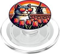 Gatto in Olanda! Divertente Zaanse Schans E Amsterdam Olandese Viaggio PopSockets PopGrip per MagSafe