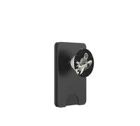 Gatto in razzo spaziale Divertente arte retrò PopSockets PopWallet per MagSafe