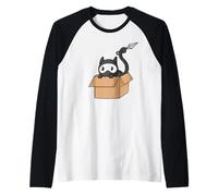 Gatto in Scatola Ninja Maglia con Maniche Raglan
