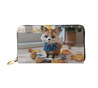 Gatto in sciarpa modello, portafoglio da donna, portafoglio lungo pochette, portafoglio porta carte di credito, portamonete da viaggio, nero, taglia unica, Nero , Taglia unica