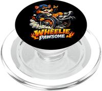 Gatto in sedia a rotelle che scoppia timone pawsome divertente fresco carino PopSockets PopGrip per MagSafe