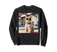Gatto in Una Palestra Fare Ginnastica Felpa