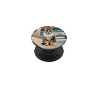 Gatto In Una Palestra Fare Ginnastica PopSockets PopGrip Adesivo