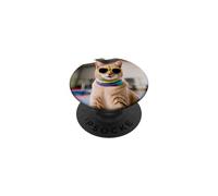 Gatto In Una Palestra Fare Ginnastica PopSockets PopGrip Adesivo