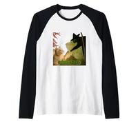 Gatto incantato vs felino Parodia Fantasy Opera d'Arte Maglia con Maniche Raglan