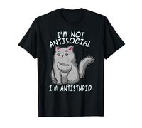 Gatto introverso. Non sono asociale, sono antistupido Maglietta