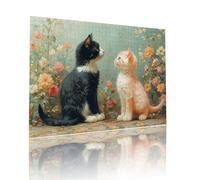 Gatto Jigsaw Puzzle Adulti 1314 pezzi Jigsaw Puzzles Classici Arte Impossibili Grandi Dimensioni Fiore per Adulti e Ragazzi Divertimento Giochi Rilassamento e Intelligence, Idea Regalo 50x75cm t-697