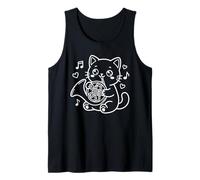 Gatto Kawaii Che Suona Il Corno Francese Banda Musicale Canotta