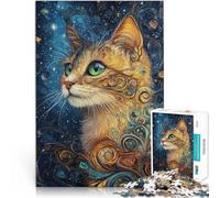 Gatto Kintsugi astratto Puzzle 1000 pezzi per adolescenti Giocattoli che creano dipendenza e sfidano l'intelligenza del cervello Decorazione d'arte per la casa 38x26cm