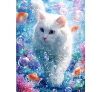 Gatto Koi subacqueo Puzzle di 30 Pezzi per Adulti, Alta Qualità puzzle adulti, Puzzles Classico Relax Giochi, Regalo Perfetto