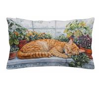 Gatto Lino Federe Cuscino 60x80cm Set di 1, Federa Cuscino 60x80 8-9951