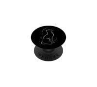 Gatto Luna Stelle Linea Arte PopSockets PopGrip Adesivo