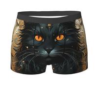 Gatto Magico Pentagramma Stella Nera Uomo Underwear Traspiranti Slip Mutande Elastico Boxer Aderenti M