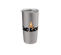 Gatto mamma zenzero soriano gatti con calendule arancioni accogliente autunno Bicchiere termico in acciaio inox doppia parete