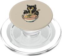 Gatto Mangiare Ramen Divertente Giapponese Vintage Art Graphic Anime PopSockets PopGrip per MagSafe