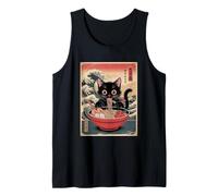 Gatto Mangiare Ramen Noodles Neko Cultura Cibo Giapponese Anime Canotta
