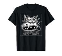 Gatto Mangiare Ratto Terrore Dark Gothic Punk Medievale Horror Maglietta