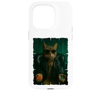 Gatto matrice - pillola rossa, pillola blu Custodia per iPhone 15 Pro