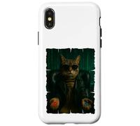 Gatto matrice - pillola rossa, pillola blu Custodia per iPhone X/XS