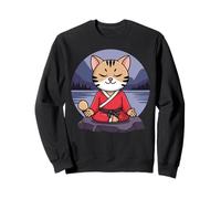 Gatto meditante Zen Monaco Kawaii Consapevolezza Relax Yoga Gatto Felpa