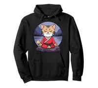 Gatto meditante Zen Monaco Kawaii Consapevolezza Relax Yoga Gatto Felpa con Cappuccio