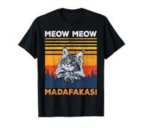 Gatto - MEOW MEOW MADAFAKAS - MAINE COON Maglietta