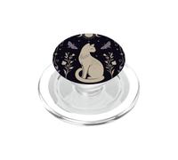 Gatto mistico celeste luna falena botanica occulta arte PopSockets PopGrip per MagSafe