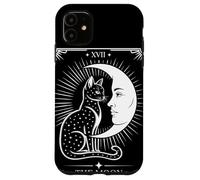 Gatto Mistico Tarot XVII The Moon Luna Crescente Simboli Custodia per iPhone 11