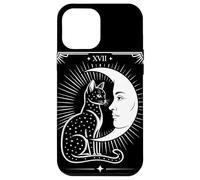 Gatto Mistico Tarot XVII The Moon Luna Crescente Simboli Custodia per iPhone 12 Pro Max
