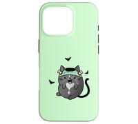 Gatto mostro Frankenstein di Halloween Custodia per iPhone 16 Pro