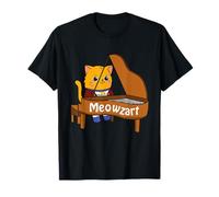 Gatto Musicale Classico Gatto Mozart Gattino Maglietta