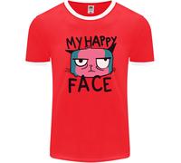 Gatto My Happy Viso Divertente Grumpy Uomo Ringer Fotl
