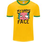 Gatto My Happy Viso Divertente Grumpy Uomo Ringer Fotl