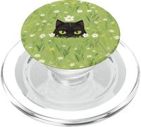 Gatto nascosto in margherite bianche PopSockets PopGrip per MagSafe