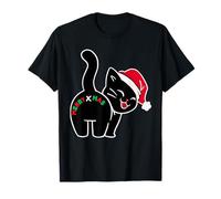 Gatto Natale Carino Kitty Gatti Anime Kawaii Neko Merry X-mas Maglietta