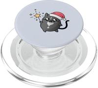 Gatto natalizio con bacchetta fata PopSockets PopGrip per MagSafe