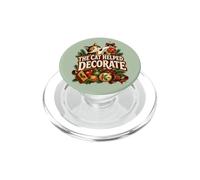 Gatto natalizio divertente che decora Calicò Kitty PopSockets PopGrip per MagSafe