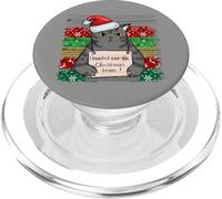 Gatto natalizio I bussato sopra l'albero grafica divertente PopSockets PopGrip per MagSafe