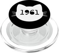 Gatto nato nel 1961 Anni Compleanno Mamma Papà del gatto PopSockets PopGrip per MagSafe