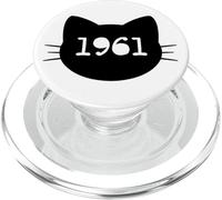 Gatto nato nel 1961 Anni Compleanno Mamma Papà del gatto PopSockets PopGrip per MagSafe