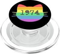 Gatto nato nel 1974 Anni Compleanno Mamma Papà del gatto PopSockets PopGrip per MagSafe