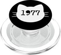 Gatto nato nel 1977 Anni Compleanno Mamma Papà del gatto PopSockets PopGrip per MagSafe