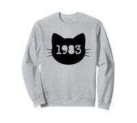 Gatto nato nel 1983 Anni Compleanno Mamma Papà del gatto Felpa