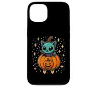 Gatto nel razzo di zucca Custodia per iPhone 13